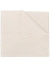 Cashmere In Love Cashmere Ribbed Scarf In White