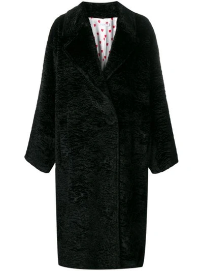 Vivetta Oversized Mid-length Coat In Black