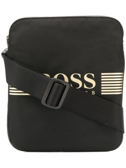 Hugo Boss Boss Logo-appliquéd Crossbody Bag - Black | ModeSens