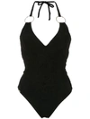 Amir Slama Halter Neck Swimsuit In Black