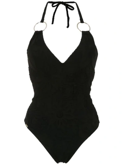 Amir Slama Halter Neck Swimsuit - 黑色 In Black