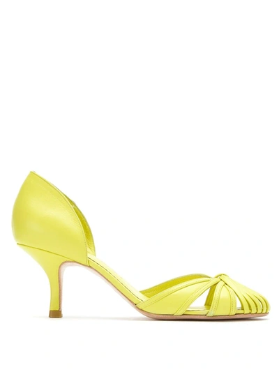 Sarah Chofakian Leather Pumps In Yellow