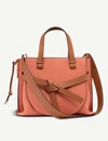 Loewe Gate Top-handle Small Leather Tote Bag In Pink Tulip/tan