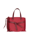 Loewe Gate Top-handle Small Leather Tote Bag In Raspberry/wine