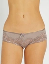 Chantelle Orangerie Mesh And Lace Hipster Briefs In 0pk Dusky Mink