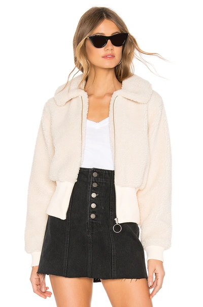 Lovers & Friends Coco Zip Up Jacket In Creme Brulee