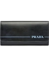 Prada Leather Wallet In Black