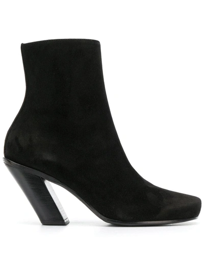 Ann Demeulemeester Camoscio Boots In Black