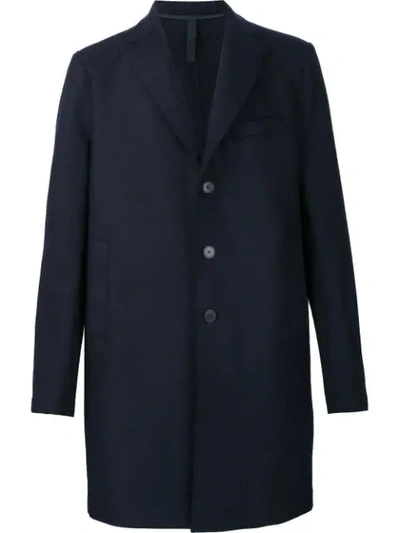 Harris Wharf London Single-breasted Coat - Blue