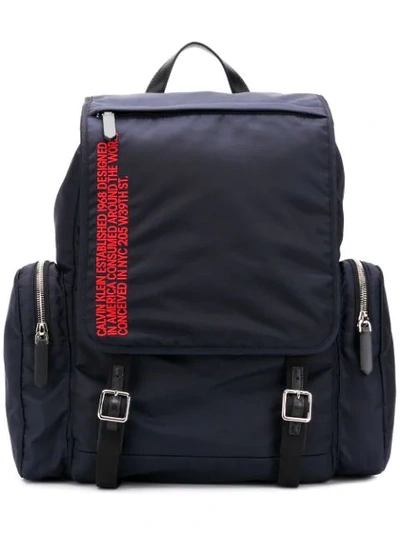 Calvin Klein 205w39nyc Address Embroidered Backpack In Blue