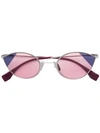 Fendi Round Frame Sunglasses In Pink