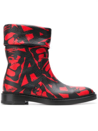 Paul Andrew Rian Boots In Red