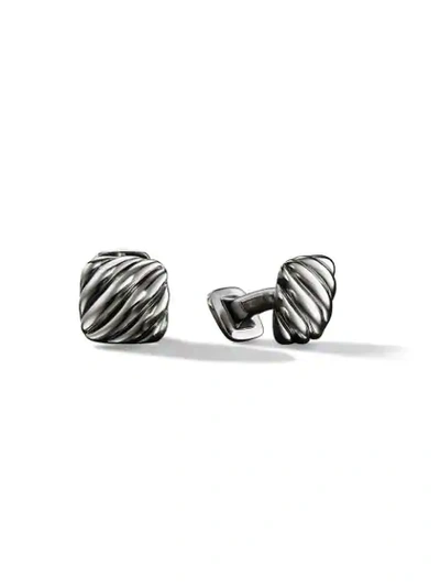 David Yurman Cable Cushion Cufflinks In Sterling Silver