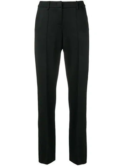 Cambio Creased Slim-fit Trousers In Black