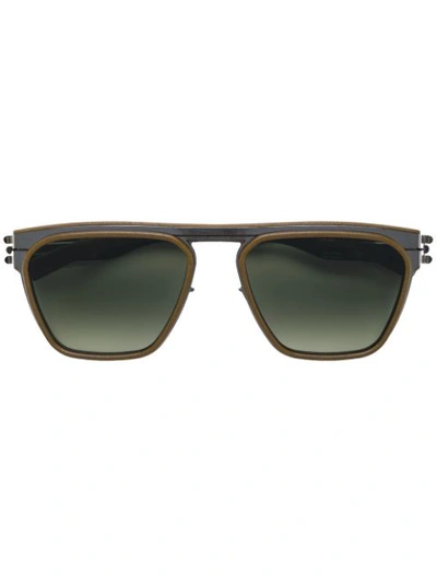 Ic! Berlin Square Shaped Sunglasses In Green