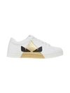 Fendi Colourblock Bag Bug Low Tops In White