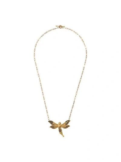 Cathy Waterman Fairy Pendant Necklace In Yellow Gold