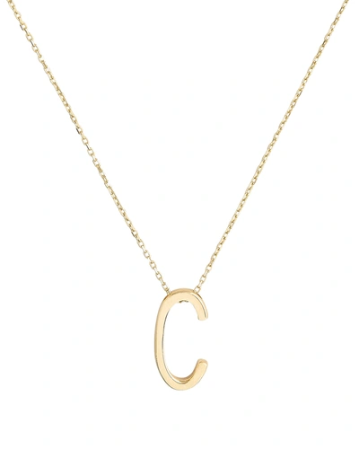 Nickho Rey C Alphabet Necklace In Gold