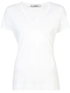 Adam Lippes Women's Short-sleeve V-neck Shirt In White
