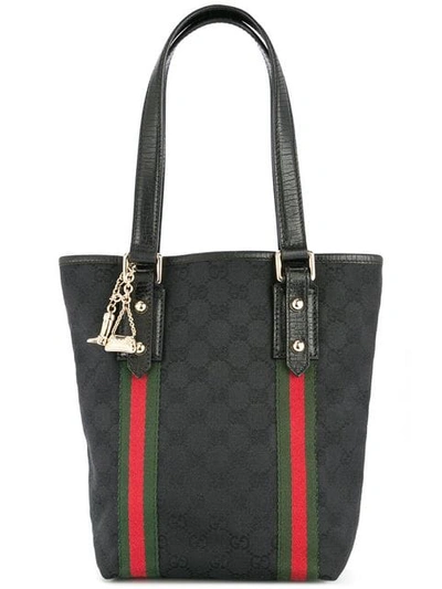 Gucci Shelly Line Gg P Tote Bag In Black