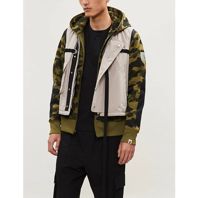 A Bathing Ape Camouflage-print Cotton-jersey Hoody In Green