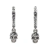 Alexander Mcqueen Skull Pendant Hoop Earrings In 1177 0446