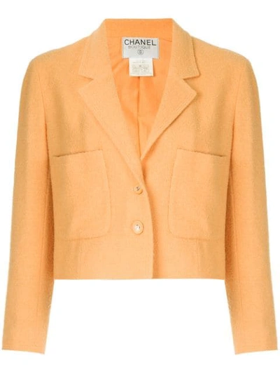 Pre-owned Chanel Vintage Textured Jacket - Orange