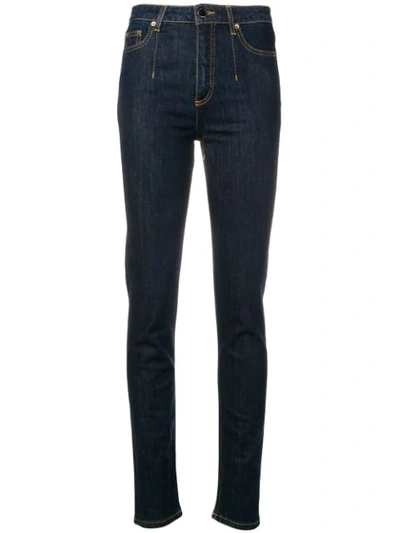 Alberta Ferretti High-rise Skinny Jeans In Blue