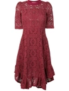 See By Chloé Lace Midi Dress In Red