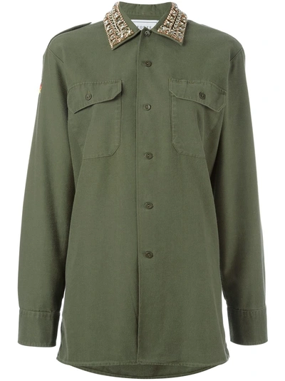 Forte Dei Marmi Couture Stoned Collar Shirt - Green