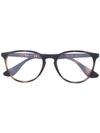 Ray Ban Round Frame Glasses In Brown
