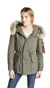 Alpha Industries J-4 Impact Fishtail Parka In Olive