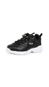 Fila Ray Sneakers In Black/ Red/white