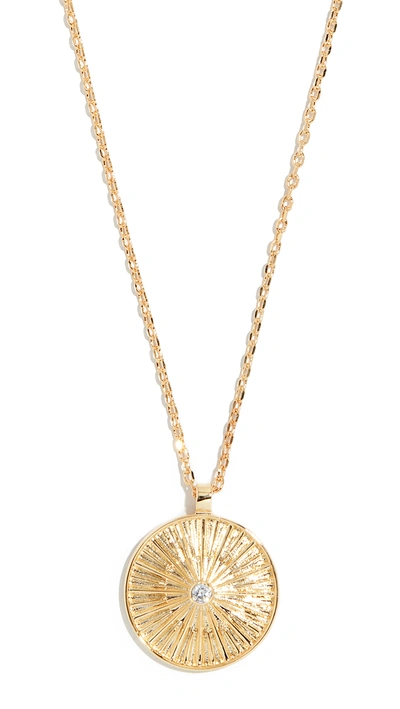 Jules Smith Sol Coin Pendant Necklace In Gold