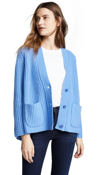 Tse Cashmere Cashmere Boyfriend Cardigan In Enamel Blue