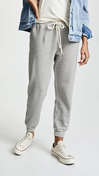 The Great Cropped Sweatpants In Varsity Grey
