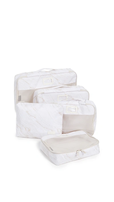Calpak Packing Cubes In Gold Marble