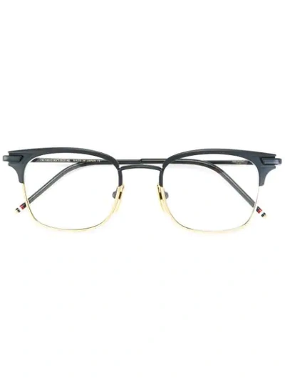 Thom Browne Eyewear Square Frame Glasses - Black
