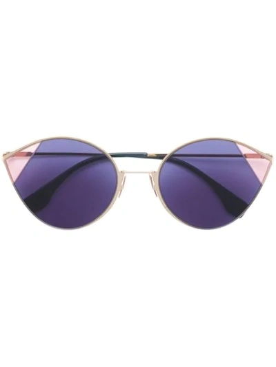 Fendi Round Frame Sunglasses In Blue