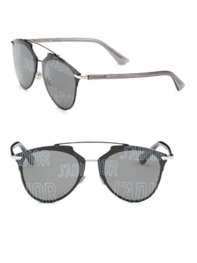 Dior Reflected Prism 63mm Mirrored Modified Pantos Sunglasses In Grey