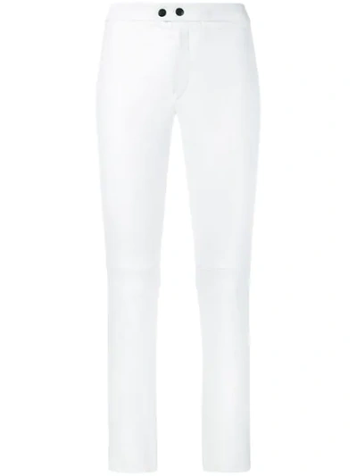 Isabel Marant Mofira Skinny Stretch Leather Trousers In White