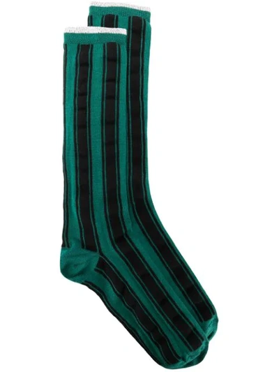 Haider Ackermann Striped Socks - Green