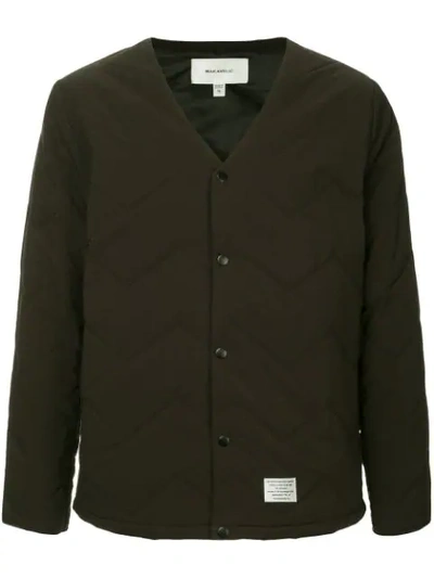 Makavelic Quilted V-neck Jacket In Black