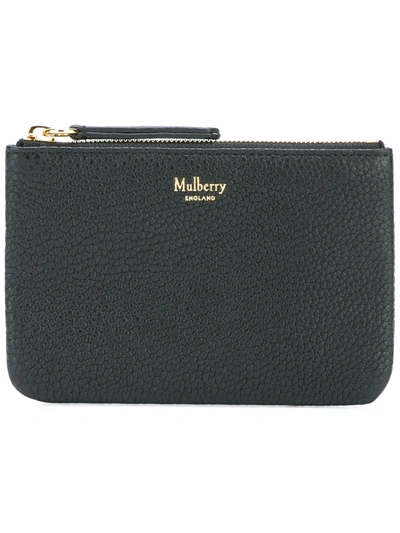 Mulberry Zip Coin Pouch In Black