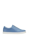 Fendi Zucca Ribbed Slip-on Sneakers In Blue
