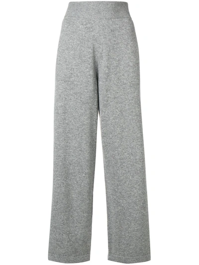 Barrie Ribbed Waistband Track Pants In Grey