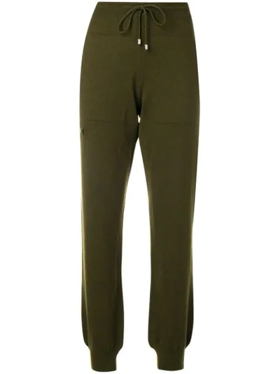 Barrie Knitted Track Pants In Green