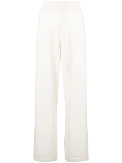 Barrie Ribbed Waistband Trousers In White