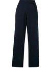 Barrie Knitted Flared Trousers In Blue