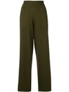 Barrie Knitted Wide-leg Trousers In Green